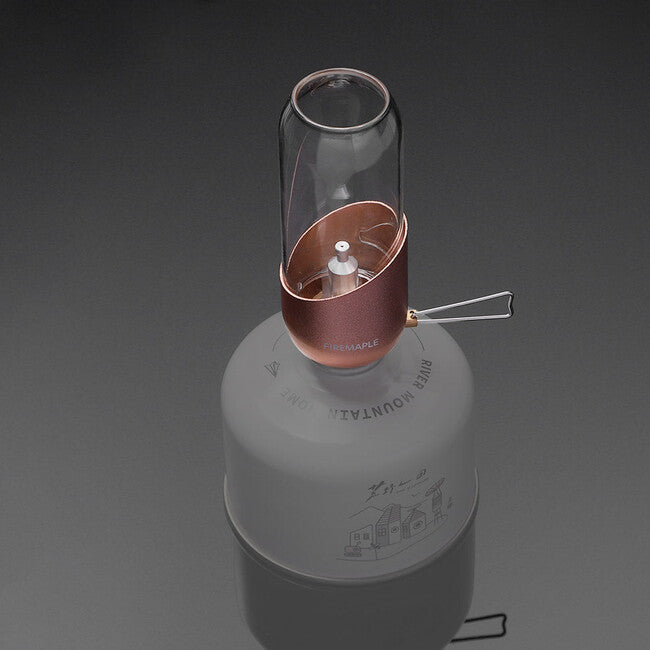 Fire Maple газова лампа с боросиликатно стъкло, червена