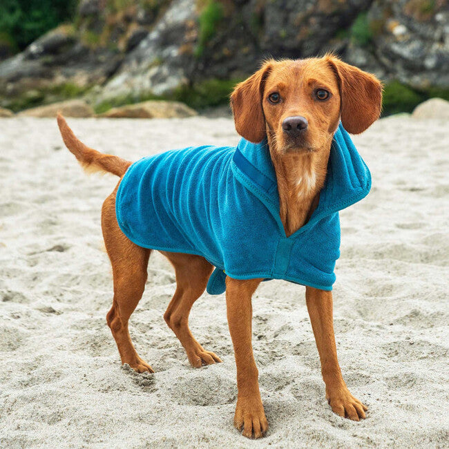 Mountain Paws Dog Robes халат за кучета средни, синьо