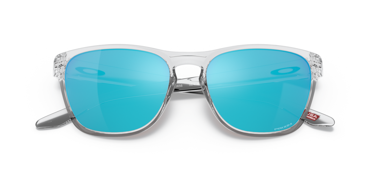 Oakley MANORBURN слънчеви очила с рамка Polished Clear и стъкла Prizm Sapphire 56