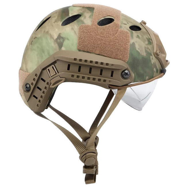 DRAGOWA Tactical FAST PJ тактическа каска с очила Bolt, сива (без сертификация)