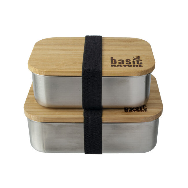 Origin Outdoors Bamboo обеден кутия от неръждаема стомана 1,2 л