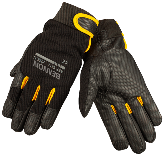 BENNON KALYTOS WTR работни ръкавици Gloves, черни/жълти