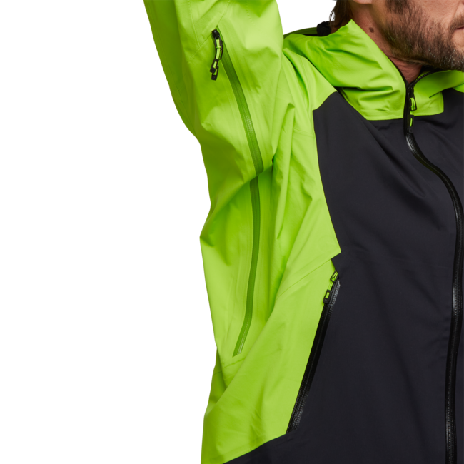 Black Diamond Recon Lt Stretch Shell ски яке мъжко, черно-лайм зелено