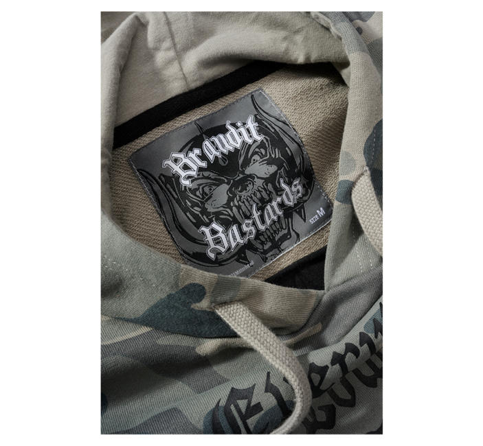Brandit Motörhead суитшърт с качулка, сиво камо