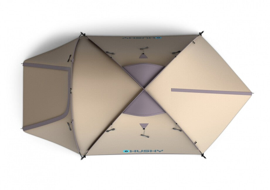 Husky Bizon 3 Plus семейна трекинг палатка за 3 души, light brown