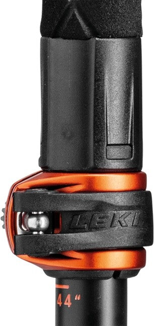 LEKI Makalu FX Carbon туристически пръти, черно-оранжево-природна въглеродна, 110 - 130 см