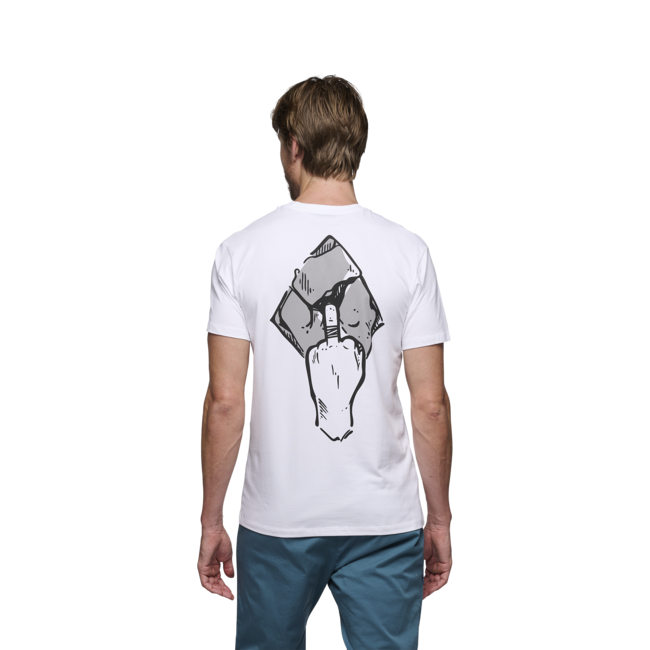 Black Diamond Mono Pocket тениска мъжка с кратък ръкав, бяла