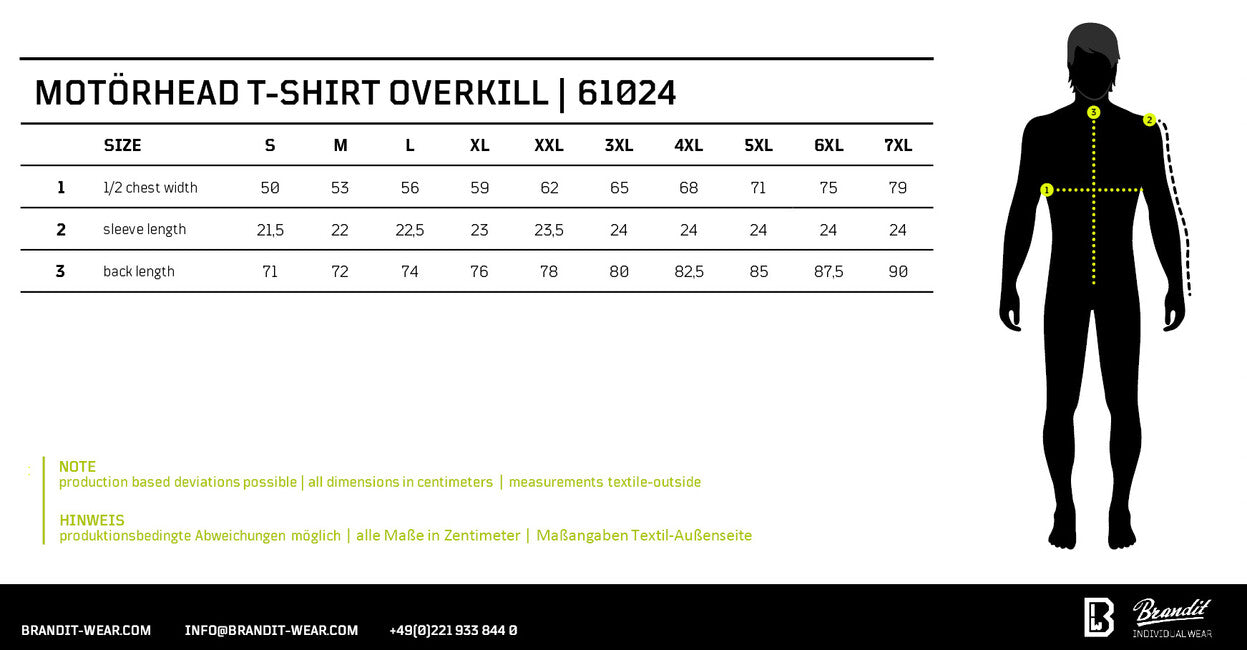 Brandit Motörhead тениска Overkill, черна