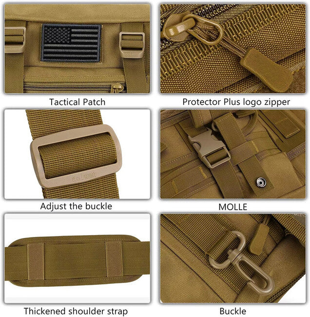 DRAGOWA Tactical Shrapnel тактическа чанта за рамо, CP черна