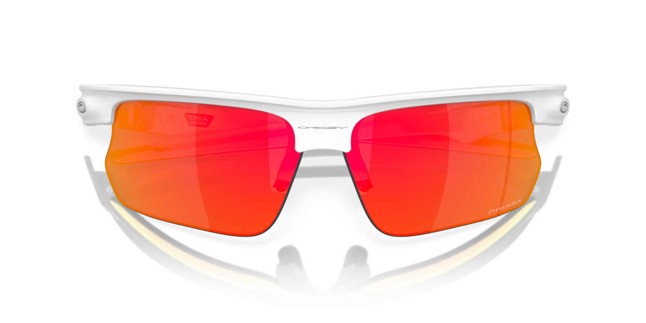 Oakley BISPHAERA слънчеви очила с рамка Polished White и със стъкла Prizm Ruby, 68