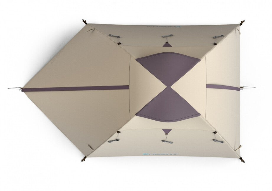 Husky Bird 3 Plus ultralight експедиционна палатка за 3 души, Black Coating light brown