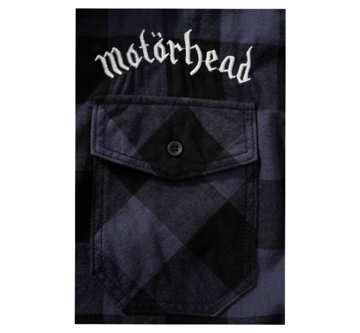 Brandit Motörhead Check риза с дълги ръкави, черна-сива