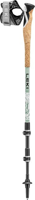 LEKI Cross Trail Carbon тракинг палици, бяло-envy зелено-черно, 100 - 135 cm