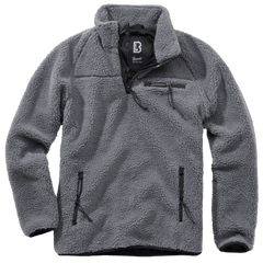 Brandit Teddyfleece Troyer softshell jakna flisasta, siva
