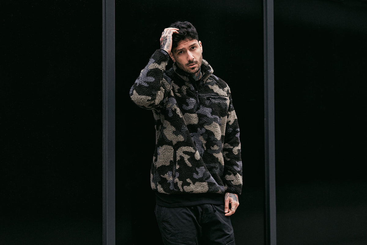 Brandit Teddyfleece Troyer bunda flísová, darkcamo