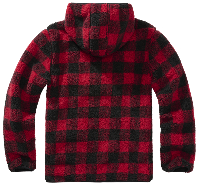 Brandit Worker суитшърт Teddyfleece, червен/черен