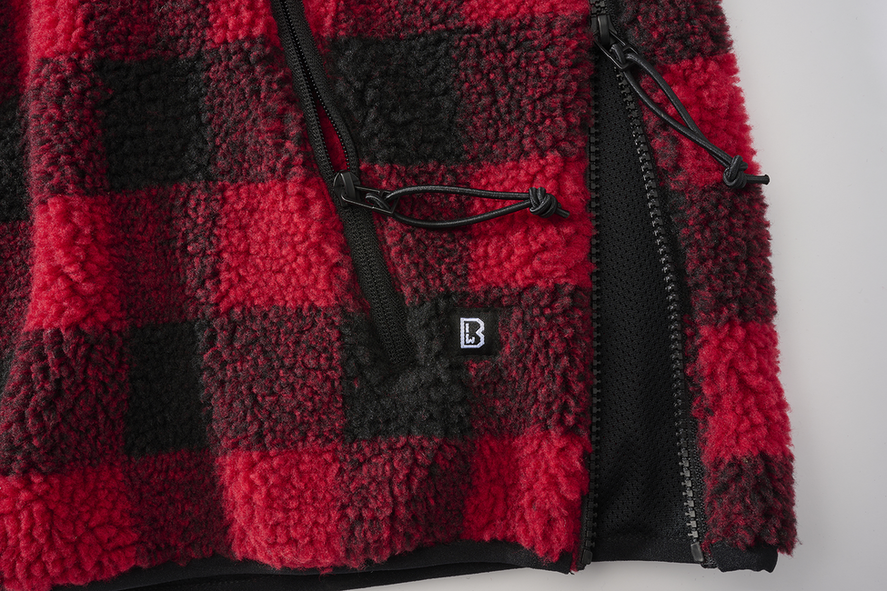 Brandit Worker суитшърт Teddyfleece, червен/черен