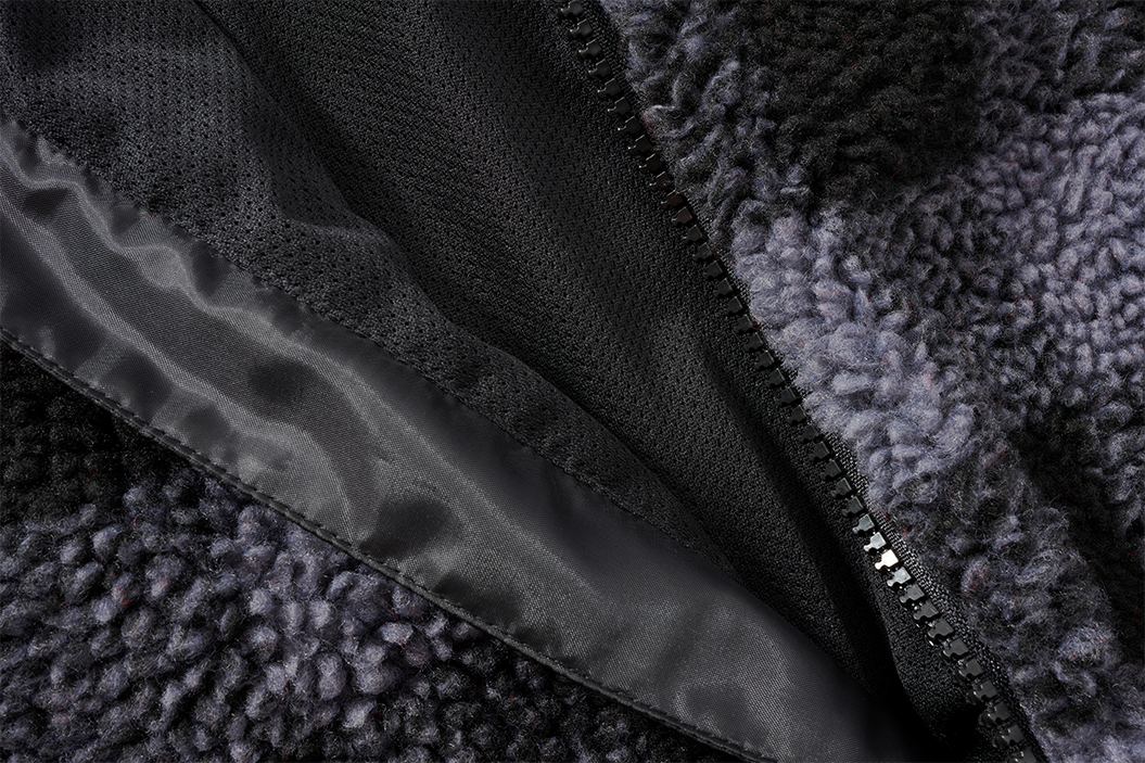 Brandit Worker bunda flísová s kapucňou Teddyfleece, čierna/sivá