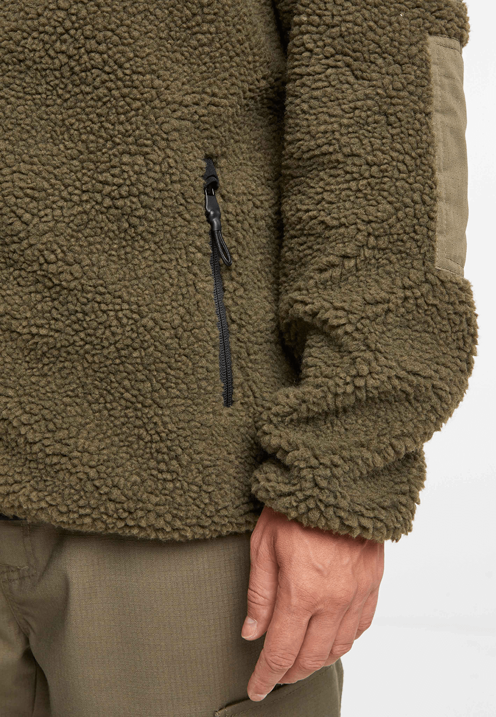 Brandit Ramble pánska bunda flísová Teddyfleece, olivová