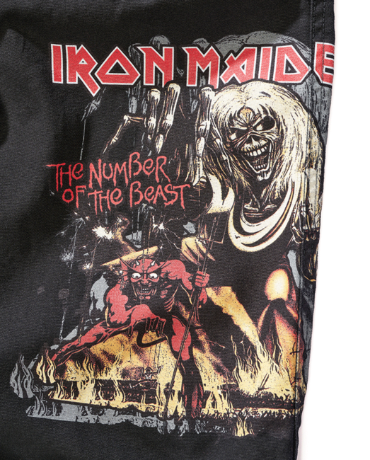 Brandit Iron Maiden The Number of The Beast шорти Savage черно edition, черни