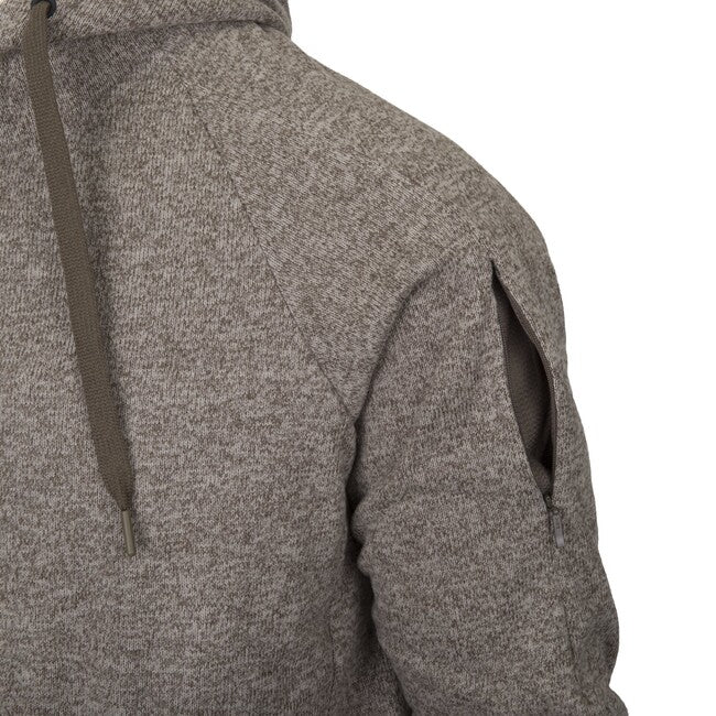 Helikon-Tex Covert суитшърт тактически с качулка FullZip, Melange Light тан