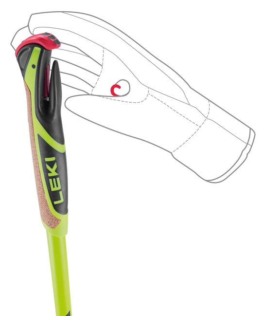 LEKI CC 450 бягащи ски палки, неоново жълта/черно-бяла