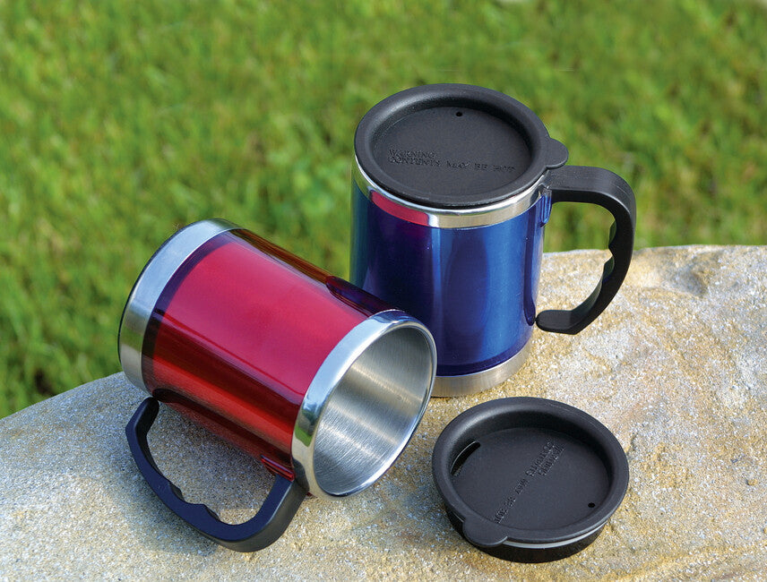BasicNature канче неръждаемо термо, синьо, 0,42 l