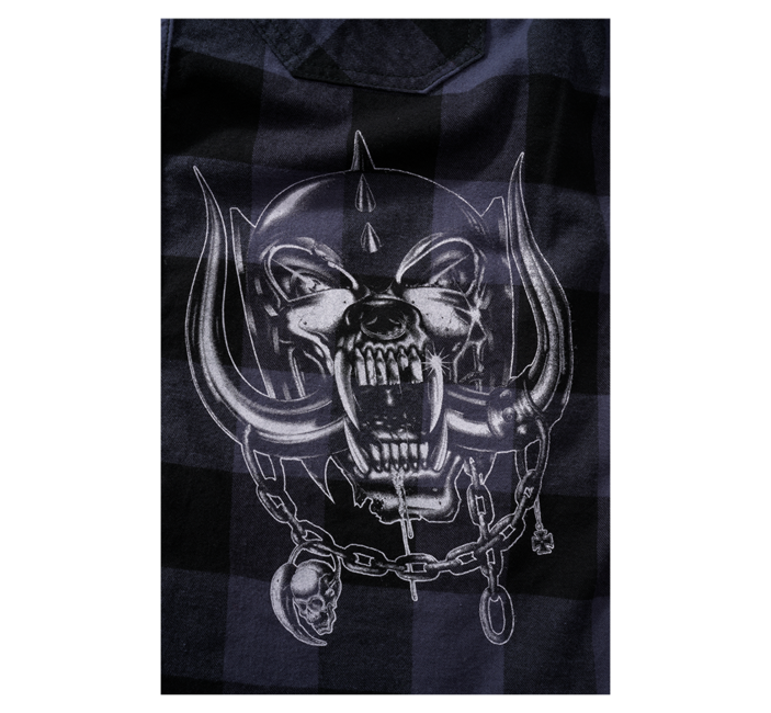 Brandit Motörhead Check риза с дълги ръкави, черна-сива