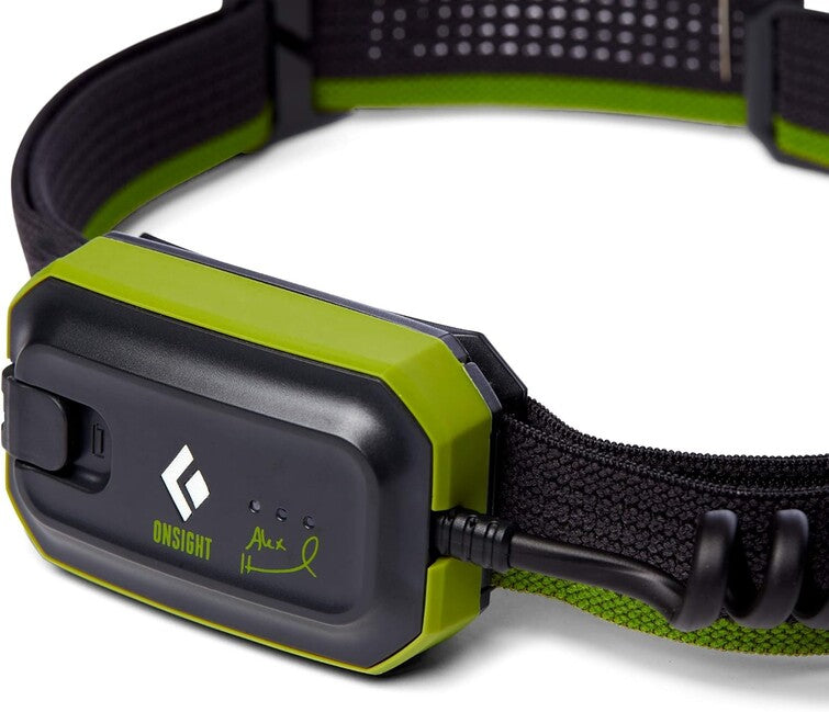 Black Diamond Onsight 375 фенер за глава Honnold Edtn, verde