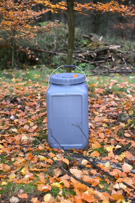 BasicNature квадратна съд за течности с широко гърло, сива, 30 l