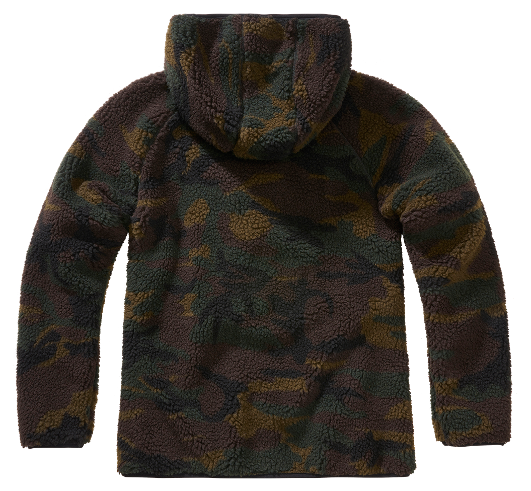 Brandit Teddyfleece dámska bunda s kapucňou, woodland