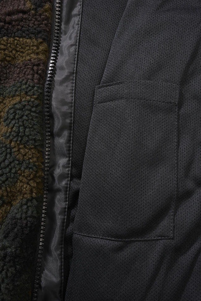 Brandit Teddyfleece dámska bunda s kapucňou, woodland