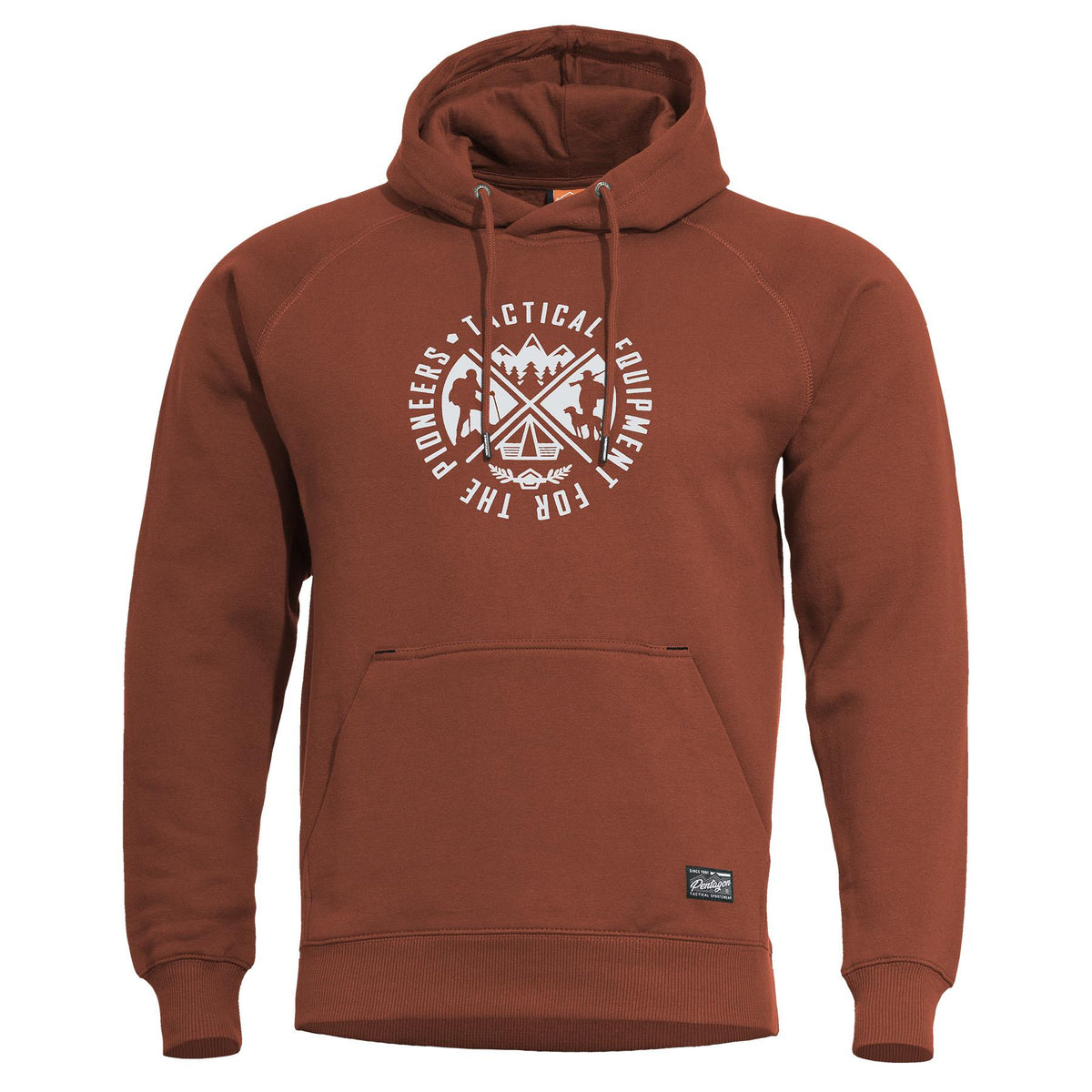Pentagon Phaeton Hood мъжки суитшърт с качулка "Pioneers", maroon red