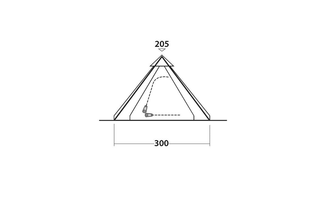 Easy Camp Bolide 400 палатка Tipi-Tent 4 човека EasyCamp, зелена