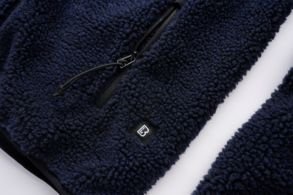 Brandit Worker яке флисов суитшърт с качулка Teddyfleece, тъмносиньо