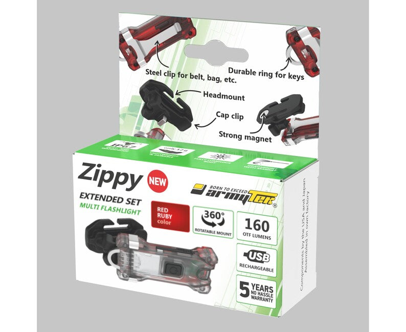 ArmyTek Zippy ES LED комплект фенер и ключодържател, червена