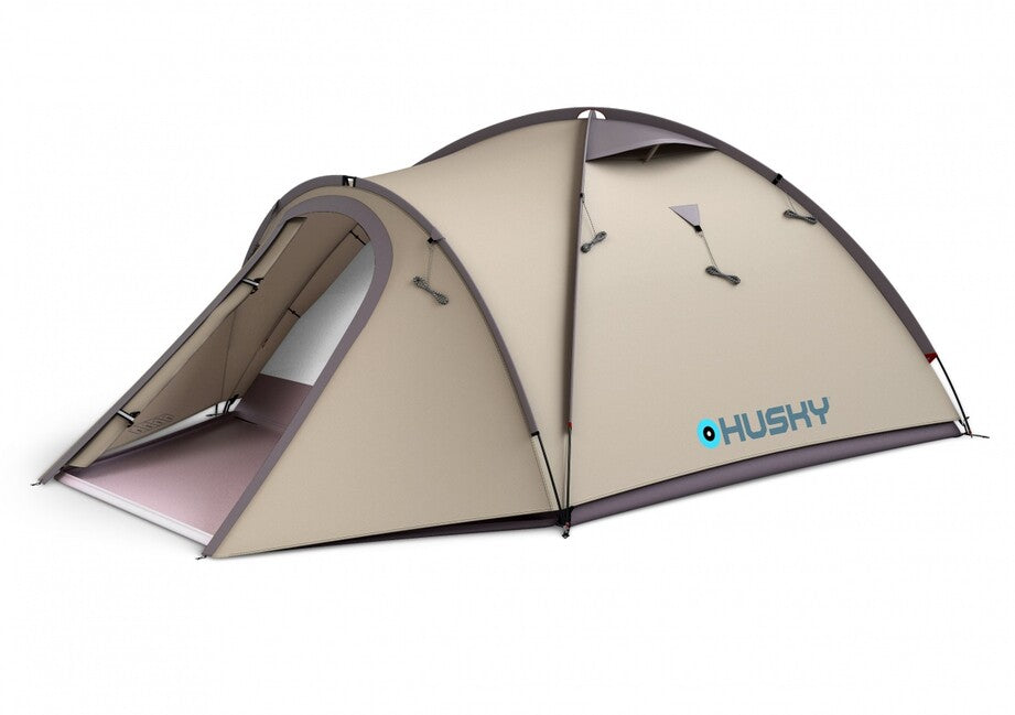 Husky Bizon 3 Plus семейна трекинг палатка за 3 души, light brown