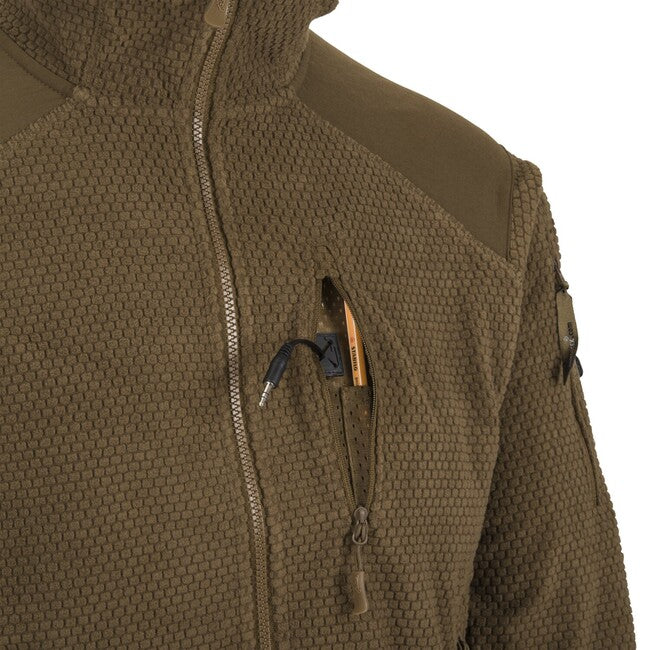 Helikon-Tex ALPHA HOODIE суитшърт Grid Флийс, сива