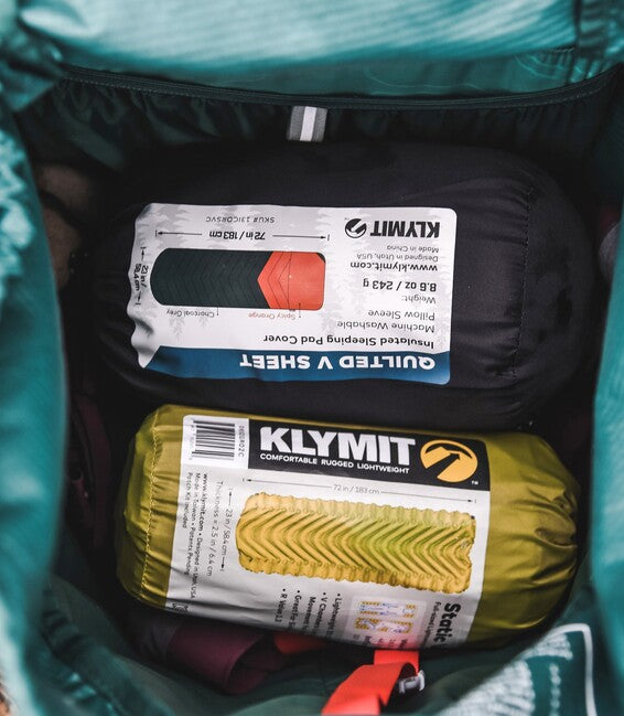 Klymit V Sheet Pad калъф за подложка, оранжево сив