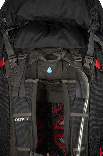 OSPREY AETHER PLUS 100 туристическа раница, черна