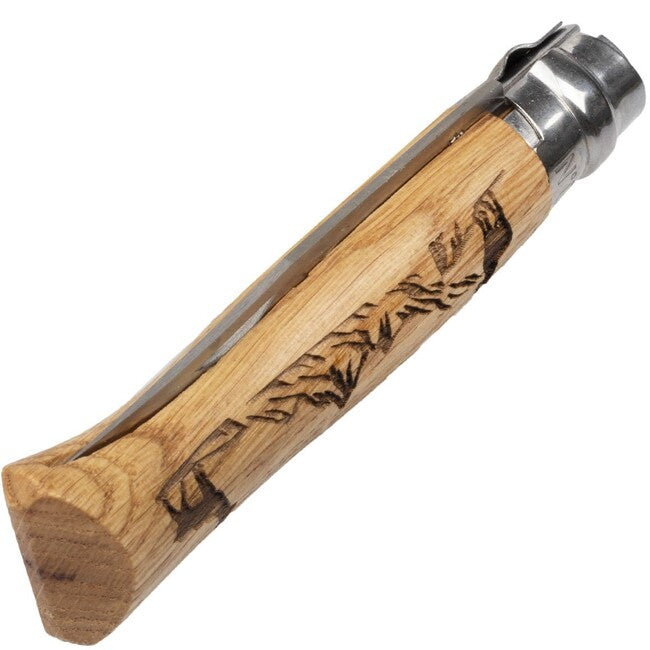 Opinel VRI N°08 Inox джобен нож със затваряне и мотив камзик Animalia 2019