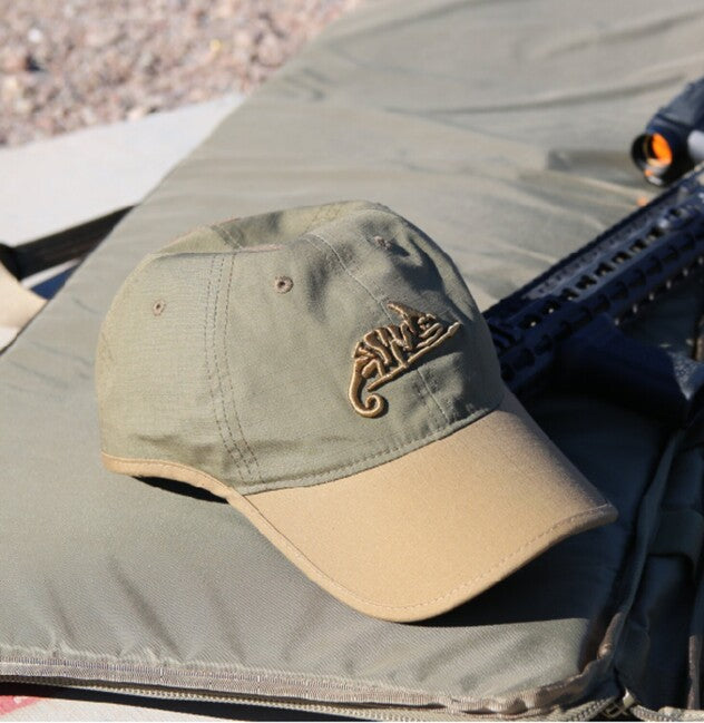Helikon-Tex шапка PolyCotton Ripstop с лого, койот / маслинено зелено