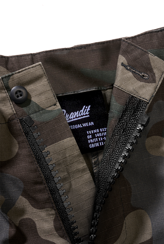Brandit BDU Ripstop detské kraťasy, darkcamo