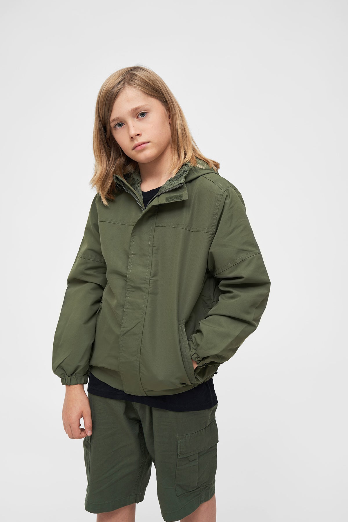 Brandit Summer Frontzip Windbreaker detská bunda, olivová