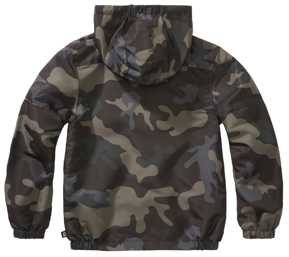 Brandit Summer Frontzip Windbreaker detská bunda, darkcamo