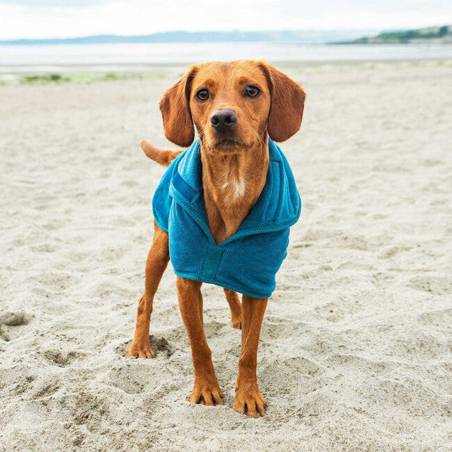 Mountain Paws Dog Robes халат за кучета средни, синьо