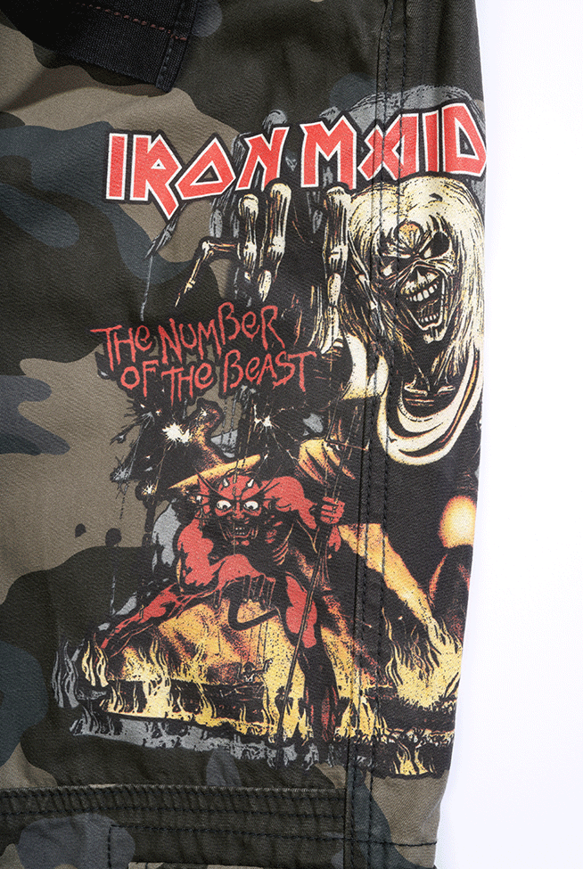 Brandit Iron Maiden Pure Slim nohavice darkcamo, dark camo