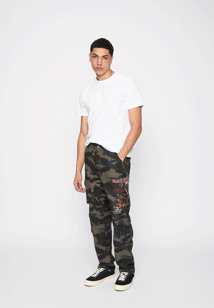 Brandit Iron Maiden Pure Slim nohavice darkcamo, dark camo