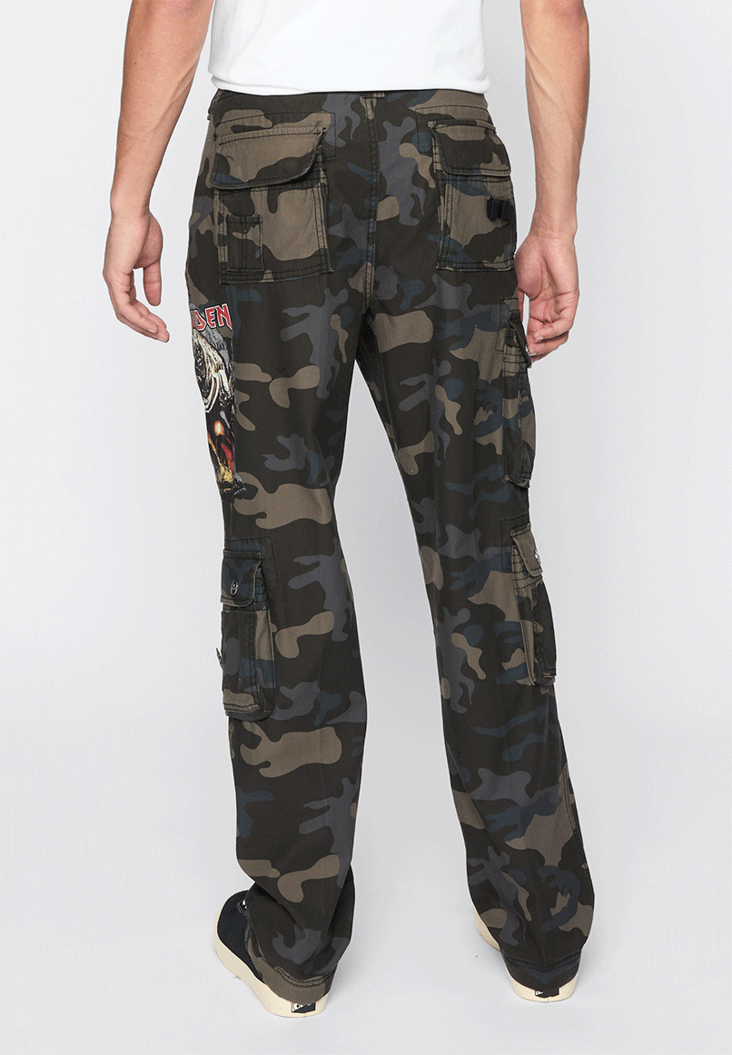Brandit Iron Maiden Pure Slim nohavice darkcamo, dark camo