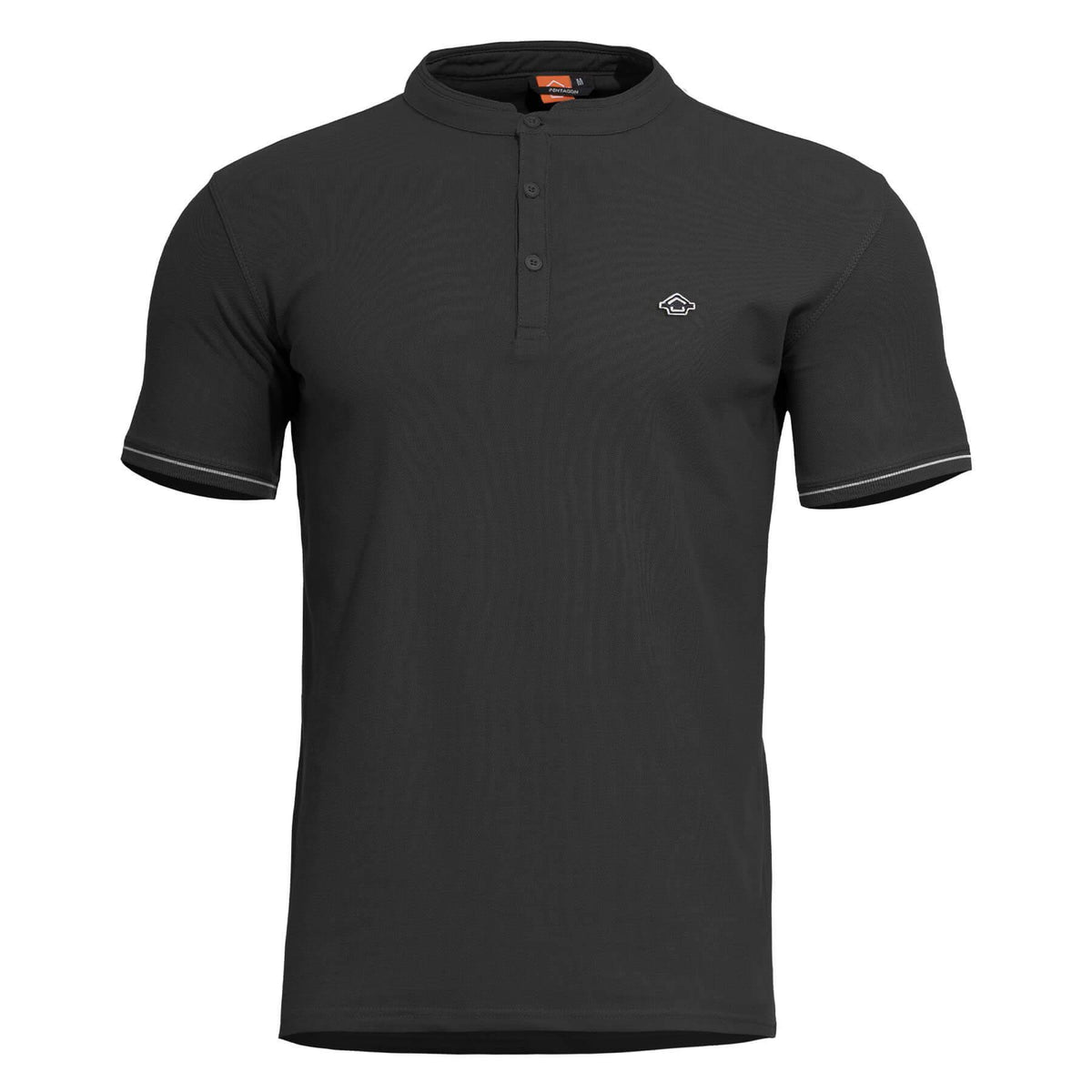 Pentagon Levantes Henley Stripes тениска, черна